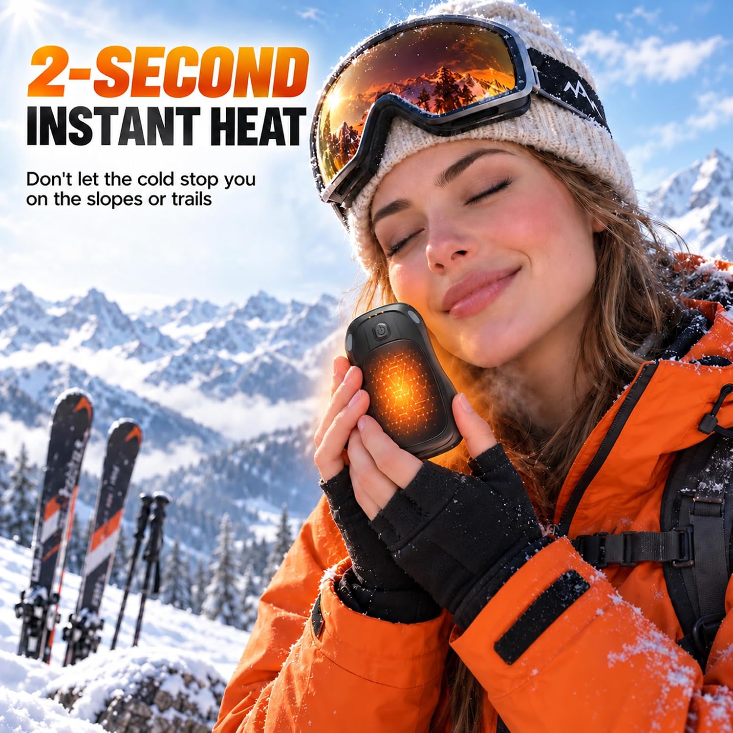 Detalle 2 de MKG TT-06 Rechargeable Hand Warmers, Magnetic 2-Pack with 3 Heat Settings
