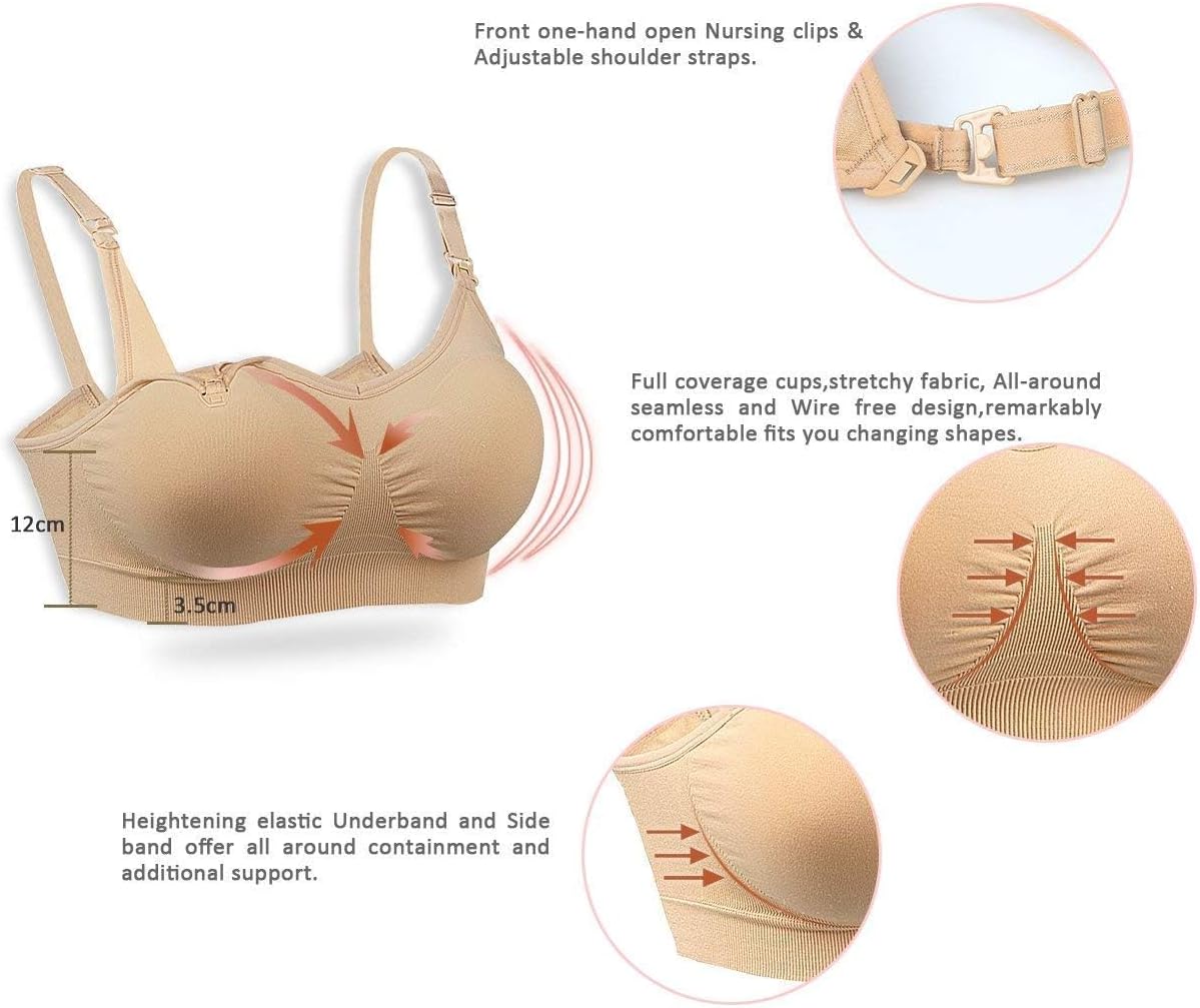 Thumbnail 5 de GXXGE 4Pack Nursing Bra 4Pack Push-Up Silk Seamless 🤱