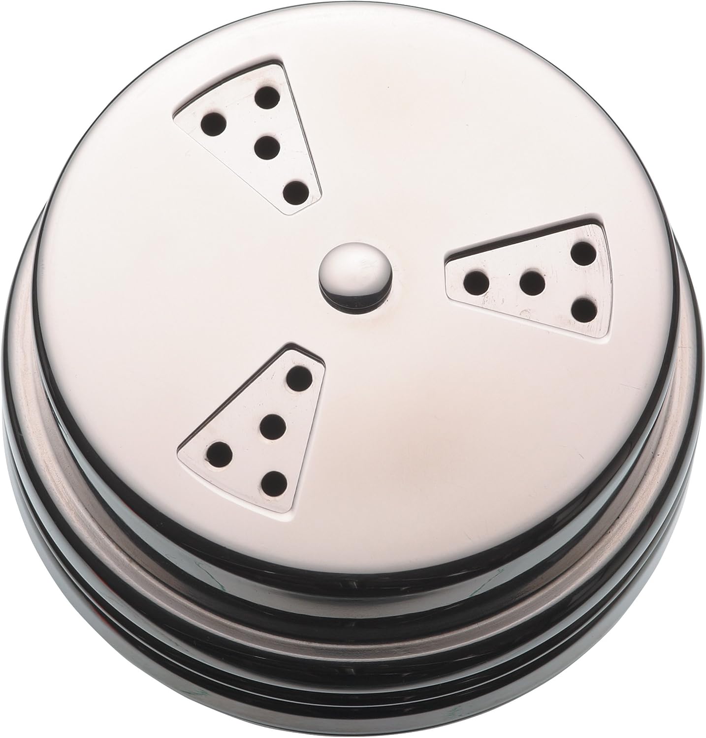 Detalle de KitchenCraft Adjustable Stainless Steel Shaker, 6 x 9 cm, Three Hole Sizes