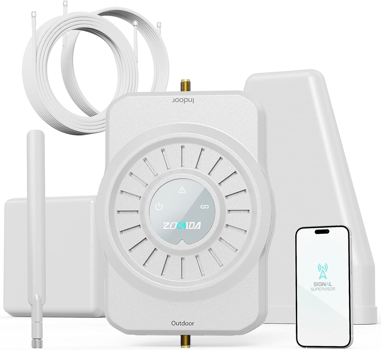 Cell Phone Booster for Home Office Multi-Room, 4500 sq ft, 72dB Gain – Verizon 5G Ready, Works with All US Carriers