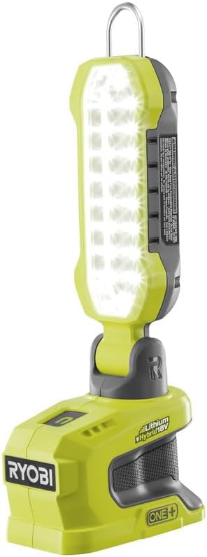 Detalle de RYOBI Lampe LED Sans Fil 18V ONE+ R18ALP-0 – Éclairage Panoramique 100/600/900 lm