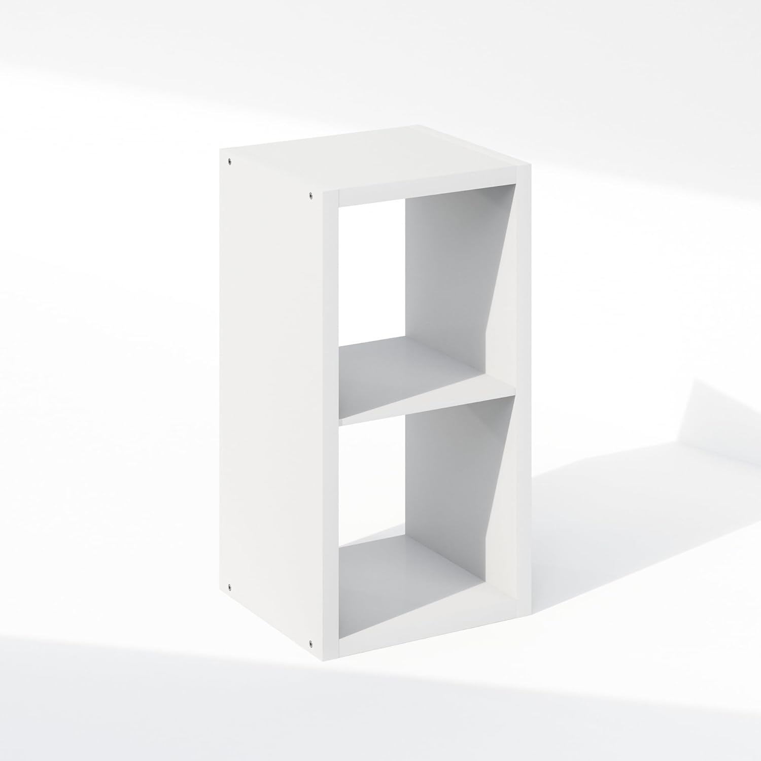 Detalle 2 de Furinno Cubic Scaffale Organizzatore Multiuso Aperto per Abbigliamento e Armadio, 2 Cubi, Bianco