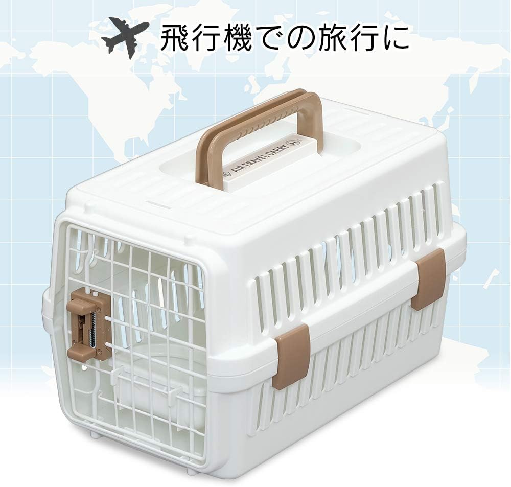 Thumbnail 1 de アイリスオーヤマ ペットキャリー 猫・超小型犬用 ホワイト 両開き扉 幅29×奥行46×高さ28.5cm