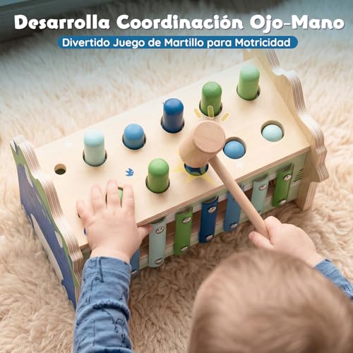 Detalle 2 de Lehoo Castle Montessori Juguete de Madera 1–3 Años: juego seguro y educativo