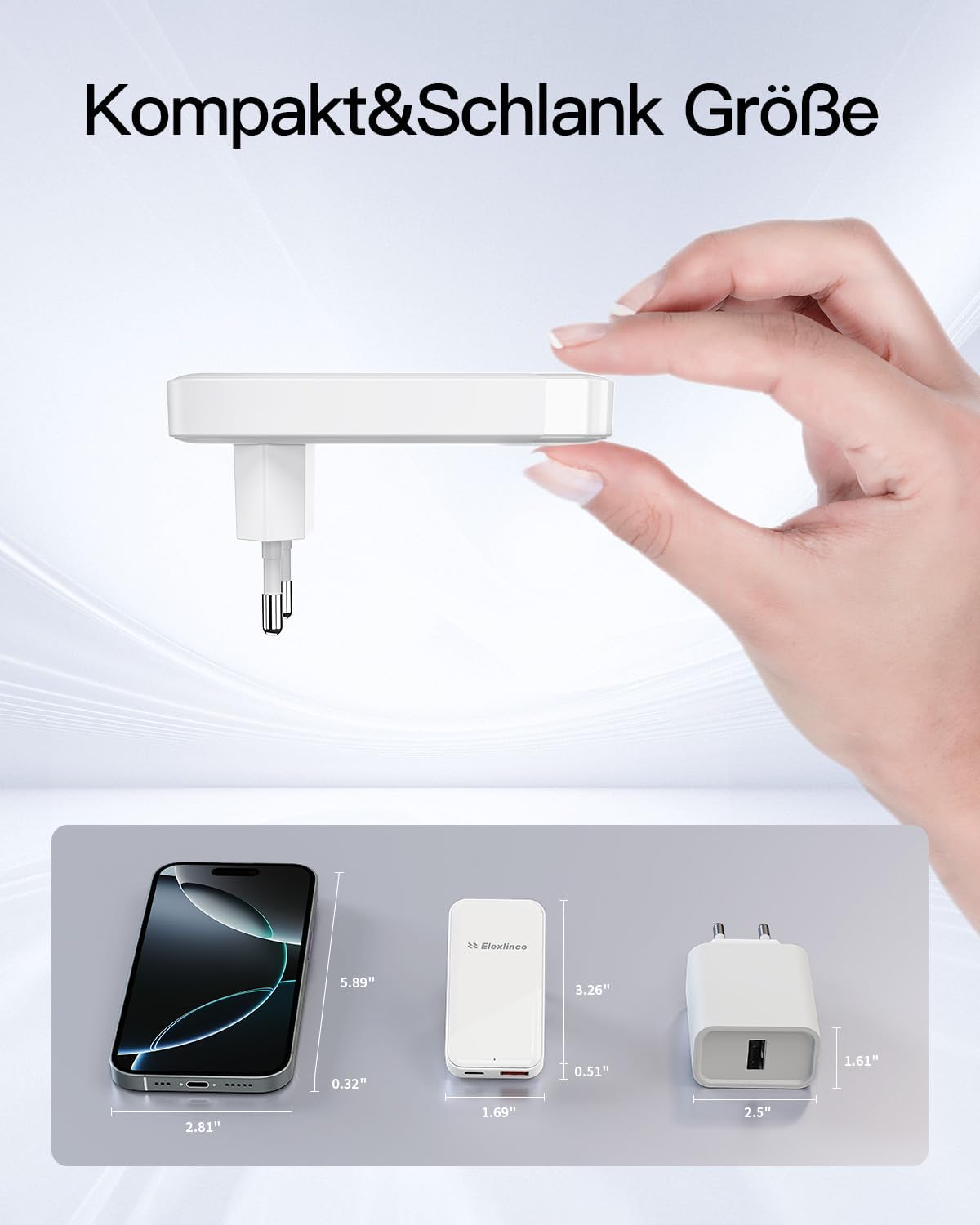 Thumbnail 1 de Elexlinco USB C Netzteil Ultradünn 20W PD