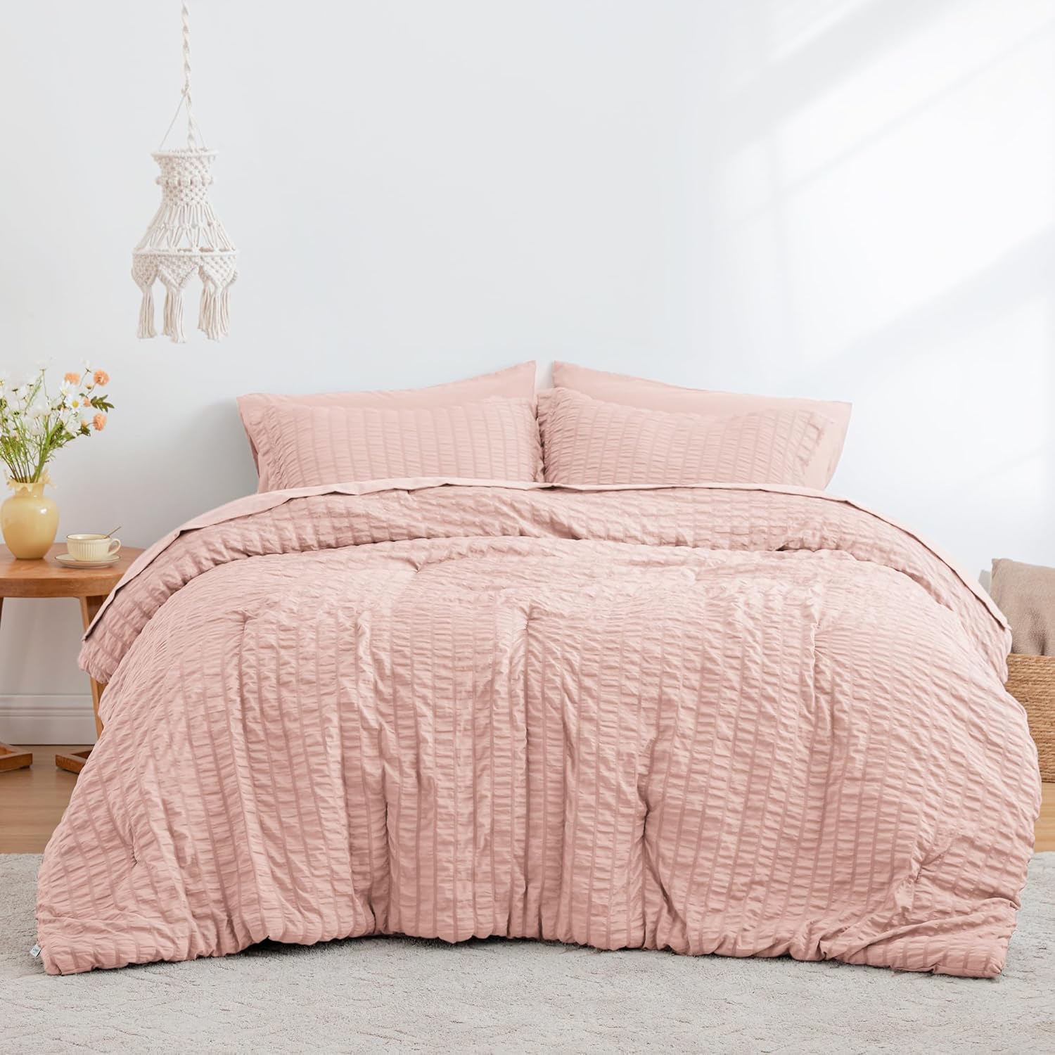Thumbnail 1 de Love's cabin Seersucker 5-piece Comforter Set