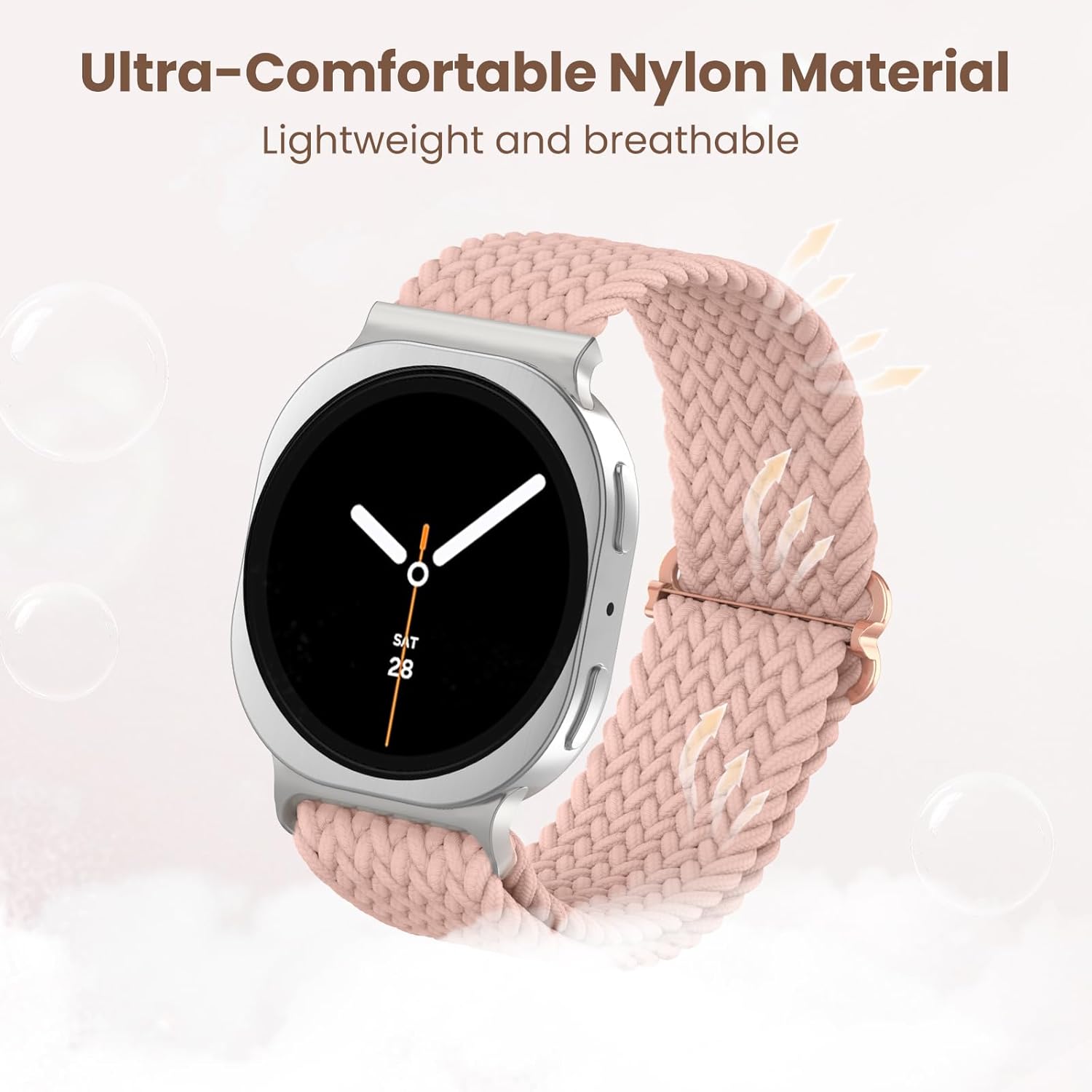 Thumbnail 3 de Delidigi braided stretchy nylon straps for Samsung Galaxy Watch 8 / Watch 8 Classic (40mm, 44mm, 46mm)