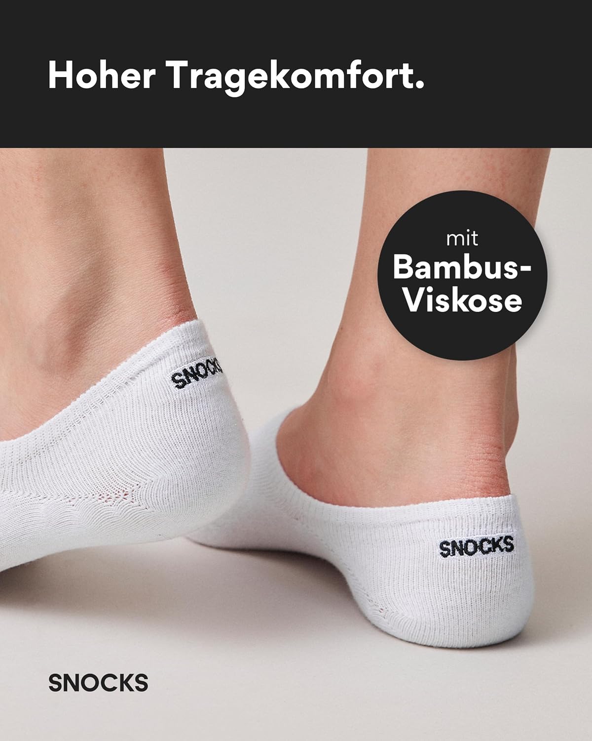 Thumbnail 4 de Snocks Premium Füßlinge 6 Paar – unsichtbare Bambusviskose-Socken mit Silikonpad, Gr. 35–50