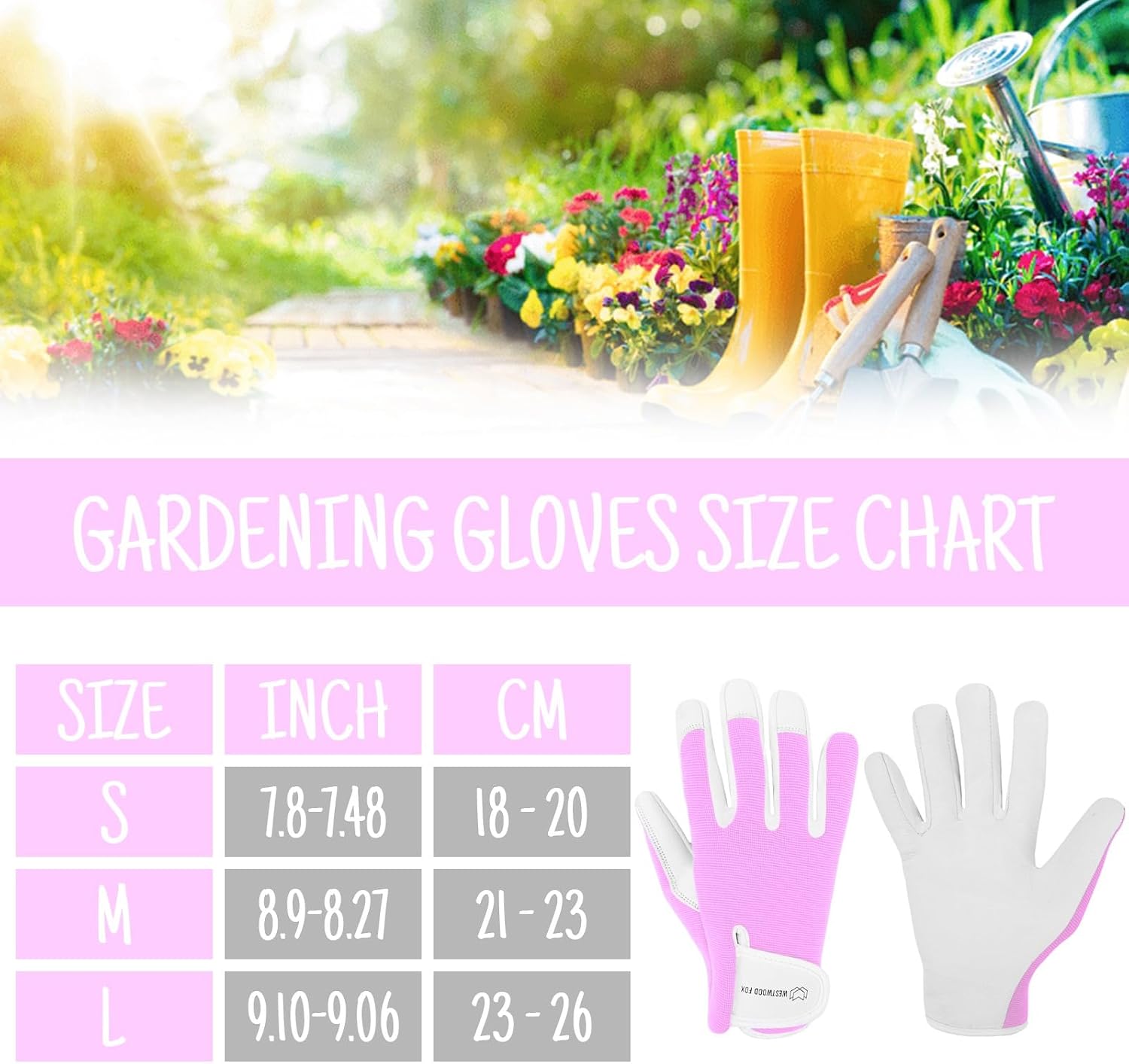 Detalle 2 de Westwood Fox Leather Gardening Gloves XL