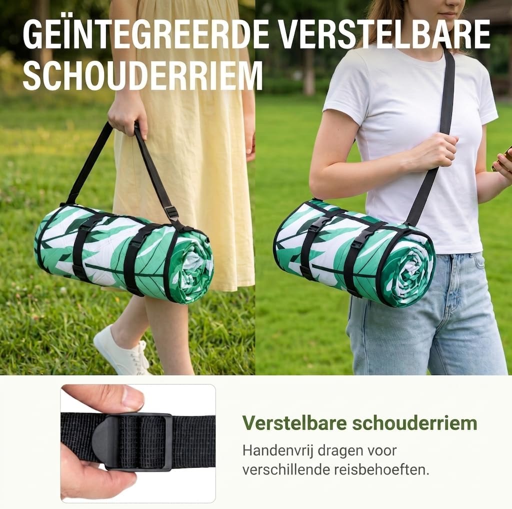 Detalle 2 de WolfWise 26004 picknickkleed 200 x 200 cm, waterdicht en zandbestendig