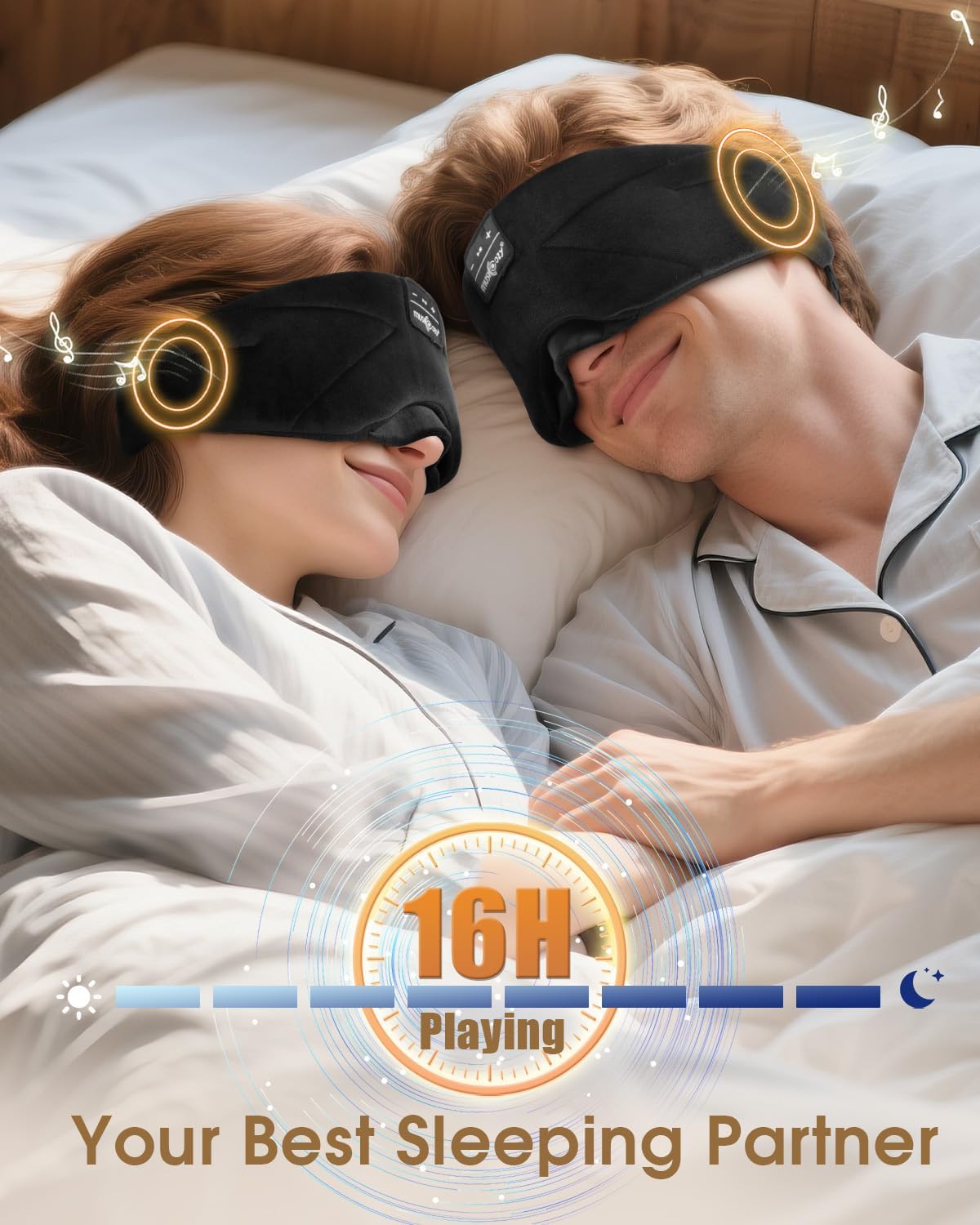 Thumbnail 3 de MUSICOZY Bluetooth Sleep Mask 16H sleep headphones