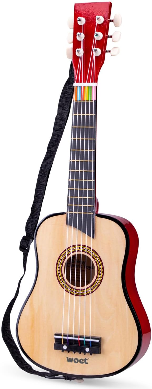 Detalle de New Classic Toys 10304 – drewniana gitara-zabawka dla dzieci od 3 lat