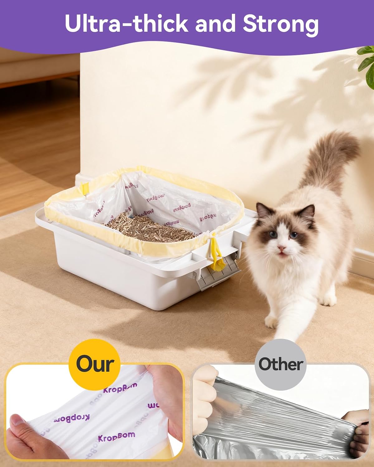 Detalle 2 de Automatic Cat Litter Box Bags, 25.19 x 11.8 Inches