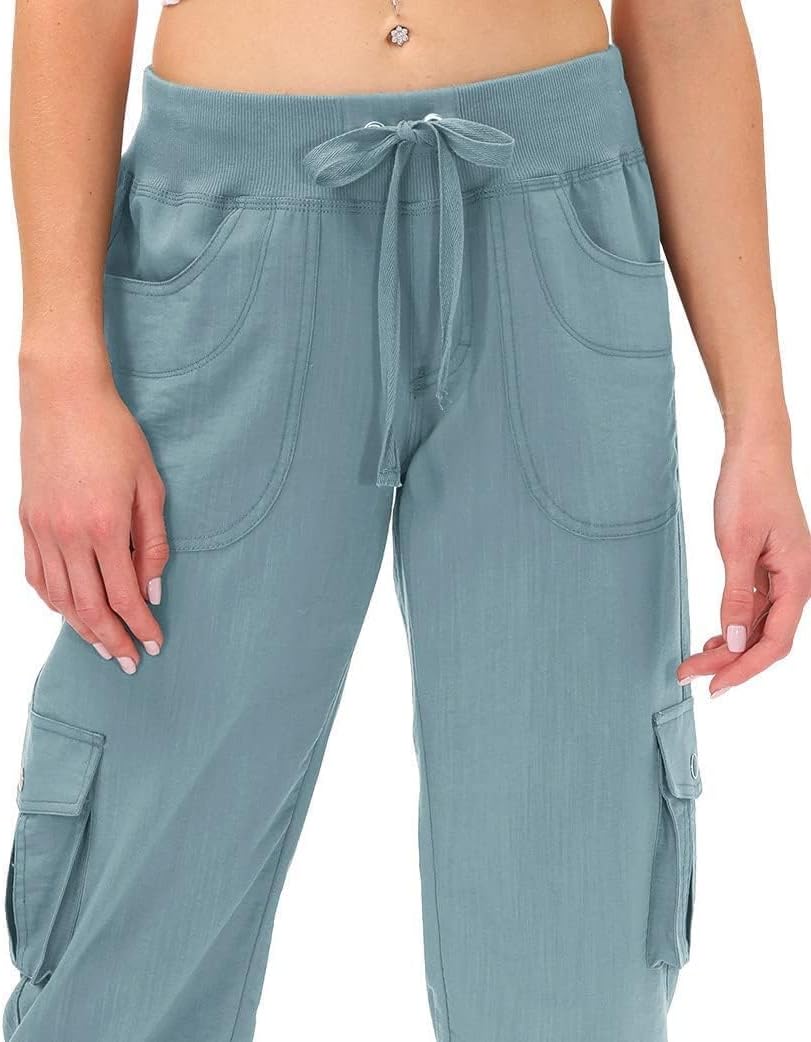 Thumbnail 3 de MoFiz Women's Relaxed-Fit Capri Pants: 3/4 Length Cargo Trousers for Everyday Comfort
