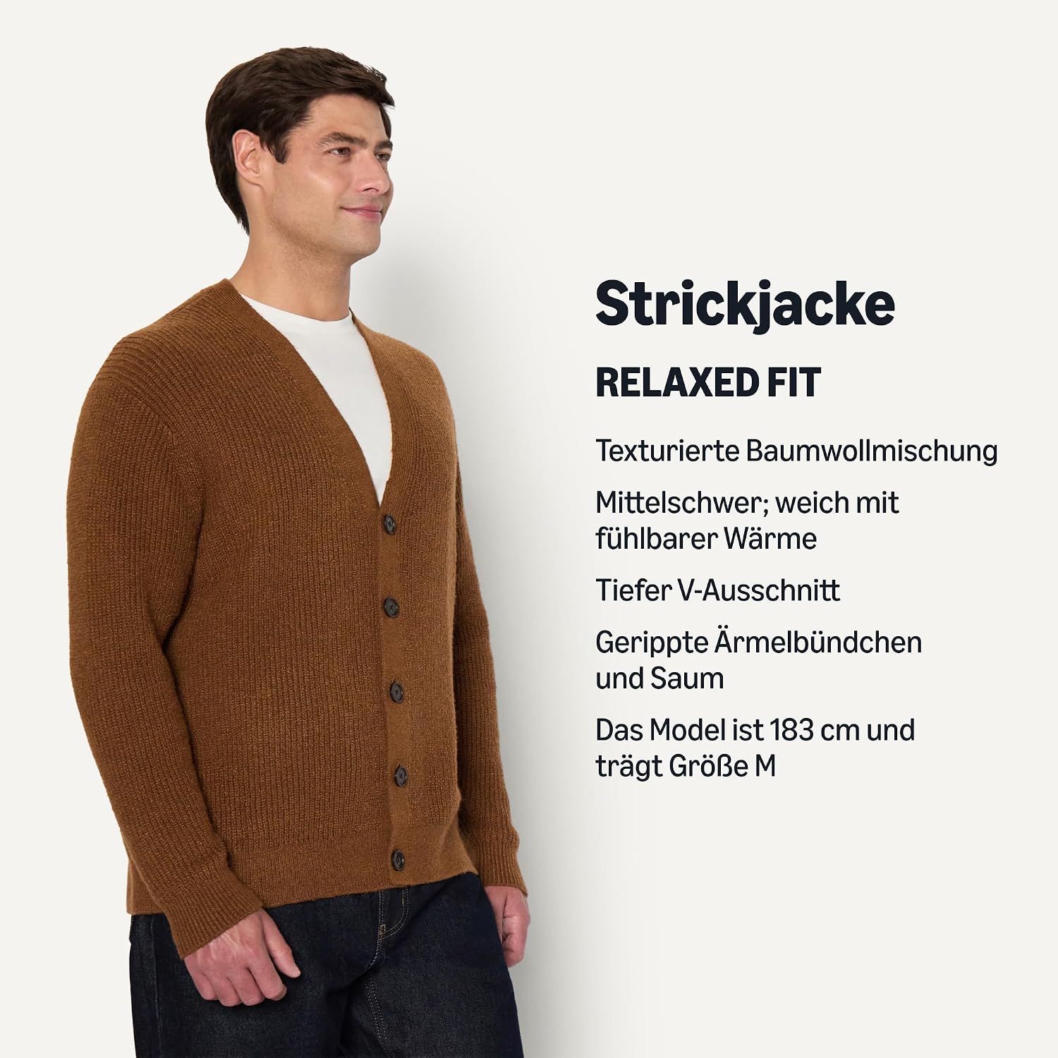 Thumbnail 6 de Amazon Essentials Relaxed-Fit Strickjacke Baumwollmix