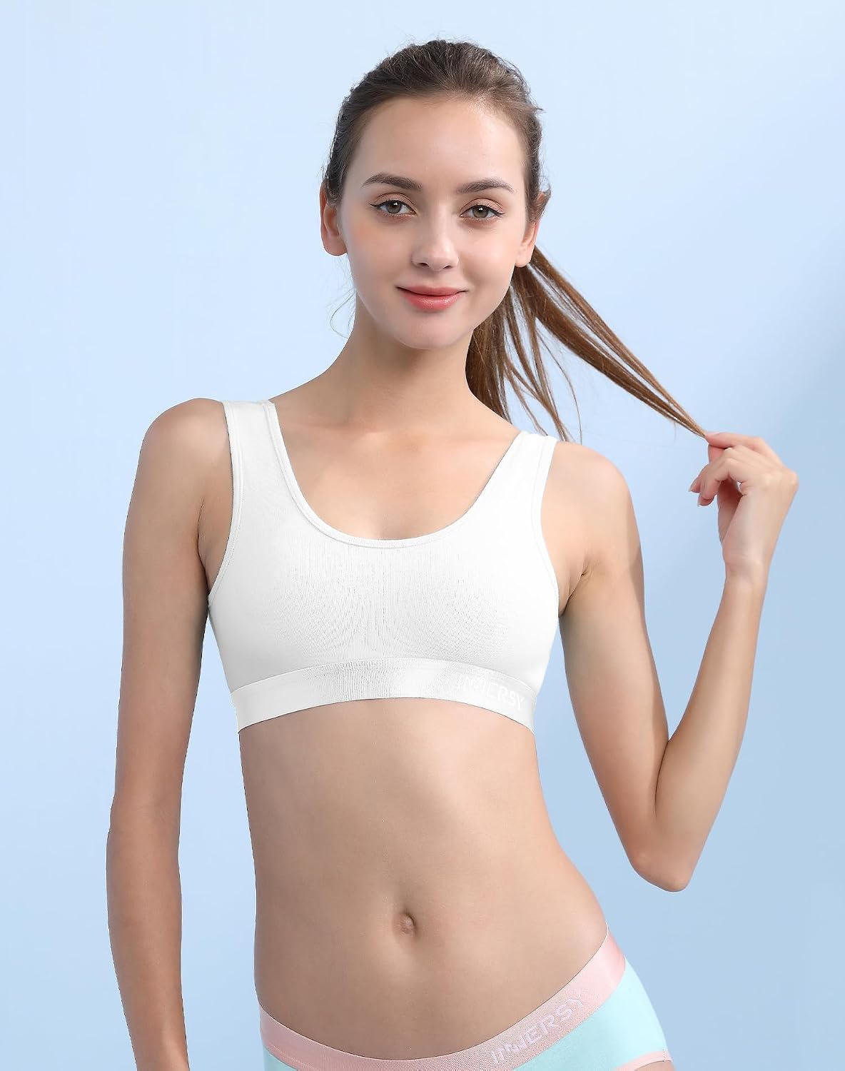 Detalle 2 de INNERSY Girls Sports Bra 3 Pack 6-16 yrs