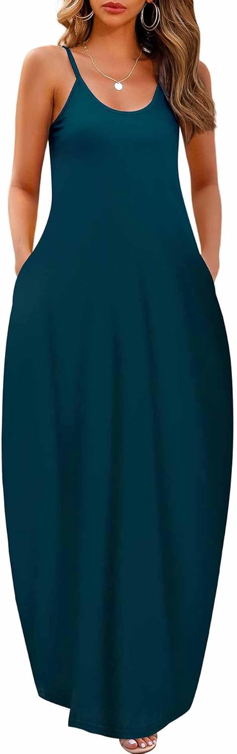 Thumbnail 6 de Wolddress Women's Maxi Dress with Pockets (2026) – Plus Size, Adjustable Straps, Floor-Length