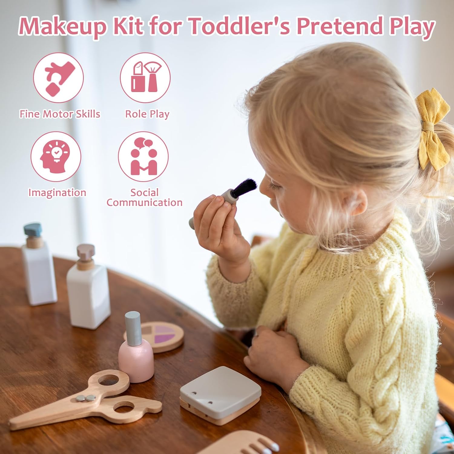 Thumbnail 6 de Wooden Makeup Set for Kids role-play handbag