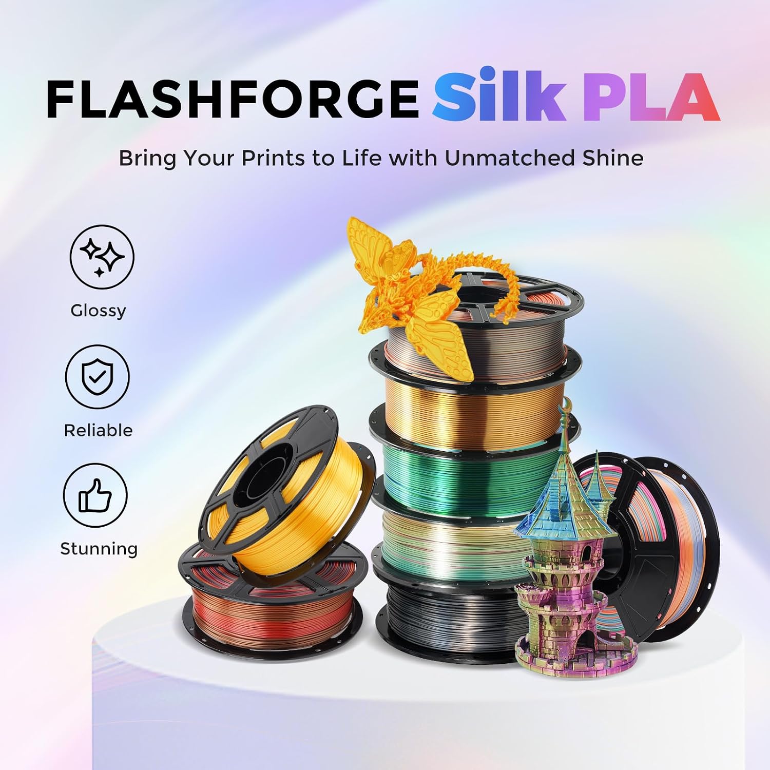 Detalle de FLASHFORGE Silk PLA Filament 1.75mm
