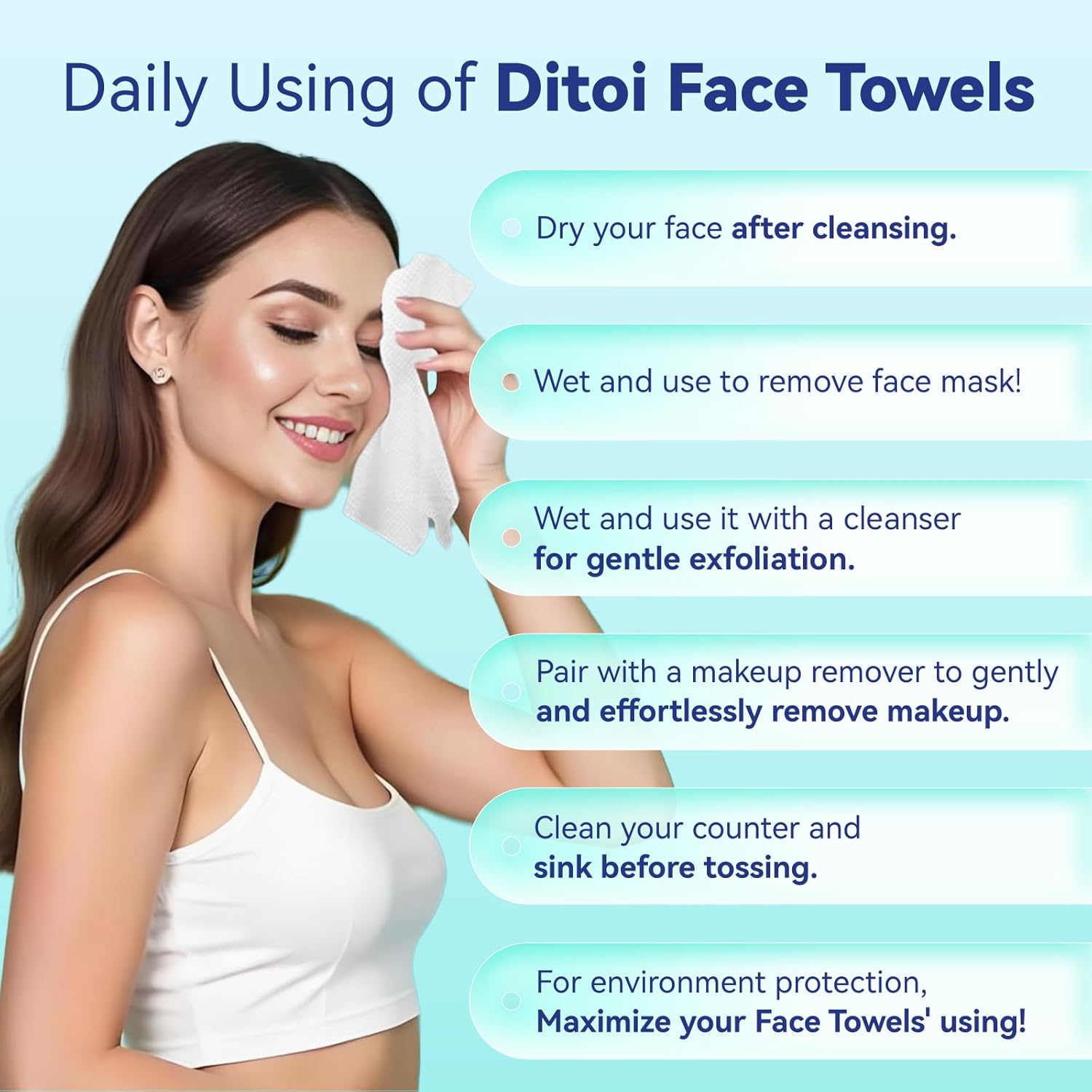 Thumbnail 1 de Ditoi Disposable Face Towels 50 ct