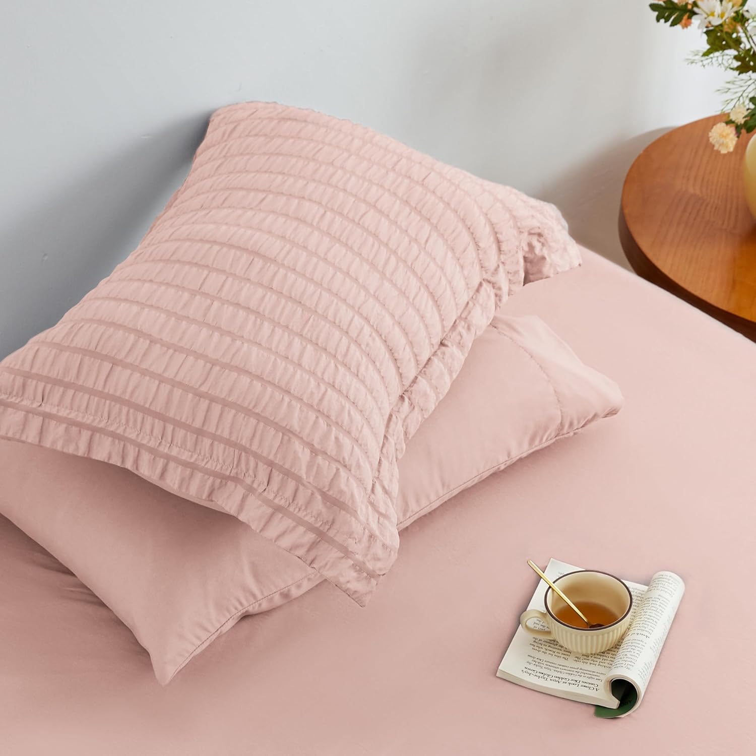 Thumbnail 4 de Love's cabin Seersucker 5-piece Comforter Set