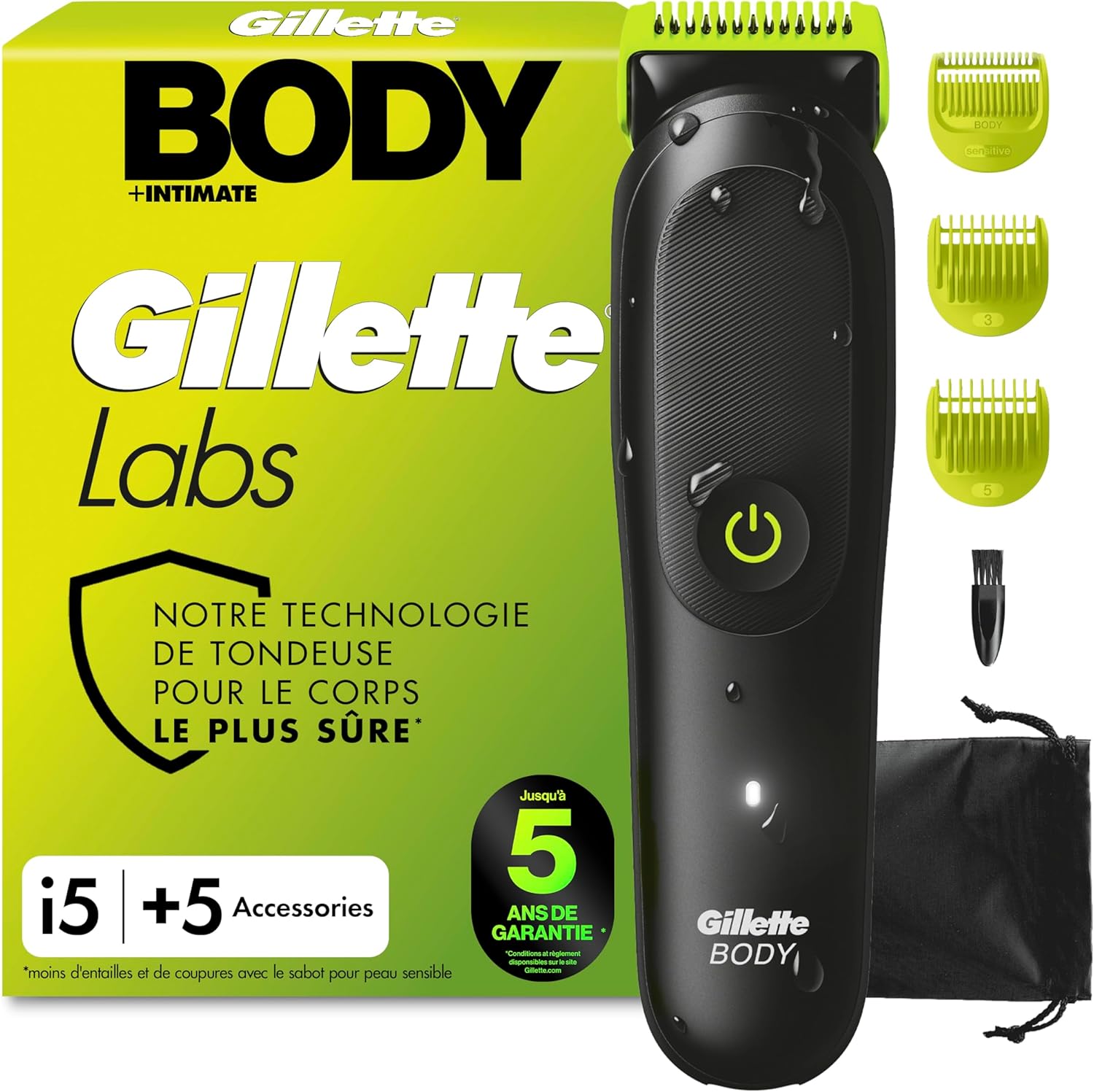 Detalle de Gillette Labs Body Plus Intime Tondeuse i5 pour Homme — Corps et Zone Intime