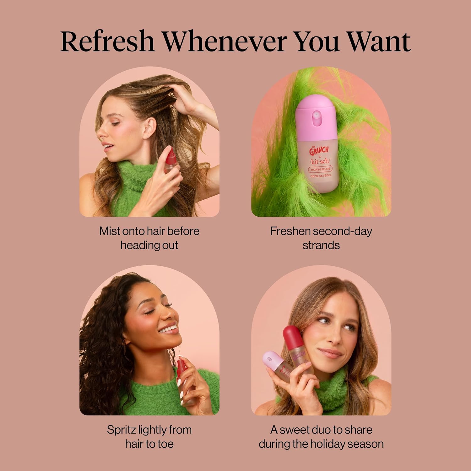 Thumbnail 6 de Kitsch The Grinch x Cindy-Lou Hair Perfume Duo, 50 mL & 20 mL, Two Scents