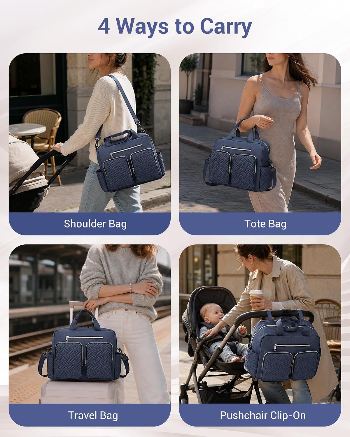 Thumbnail 4 de Kono Baby Changing Bag: Multifunction Nappy Bag with Portable Changing Mat