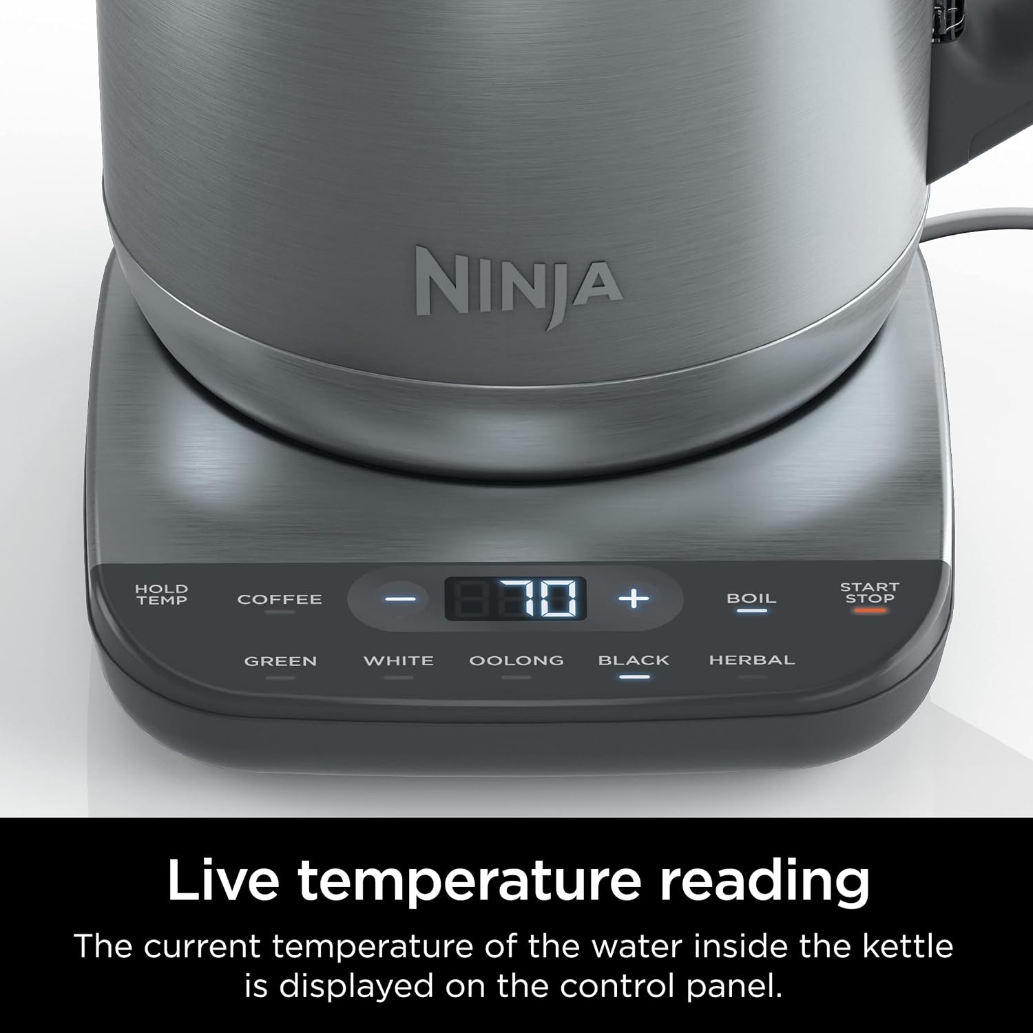 Detalle 2 de Ninja KT200C Precision Temperature Electric Kettle, 7 Presets, 7-Cup Capacity