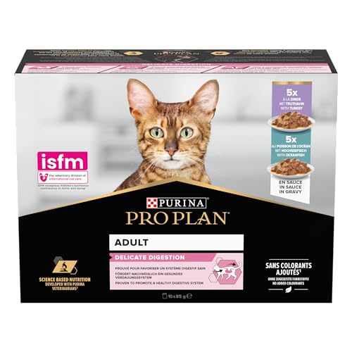 Detalle de PRO PLAN Adulte Delicate Digestion Dinde Poisson Sauce - 10 sachets de 85 g