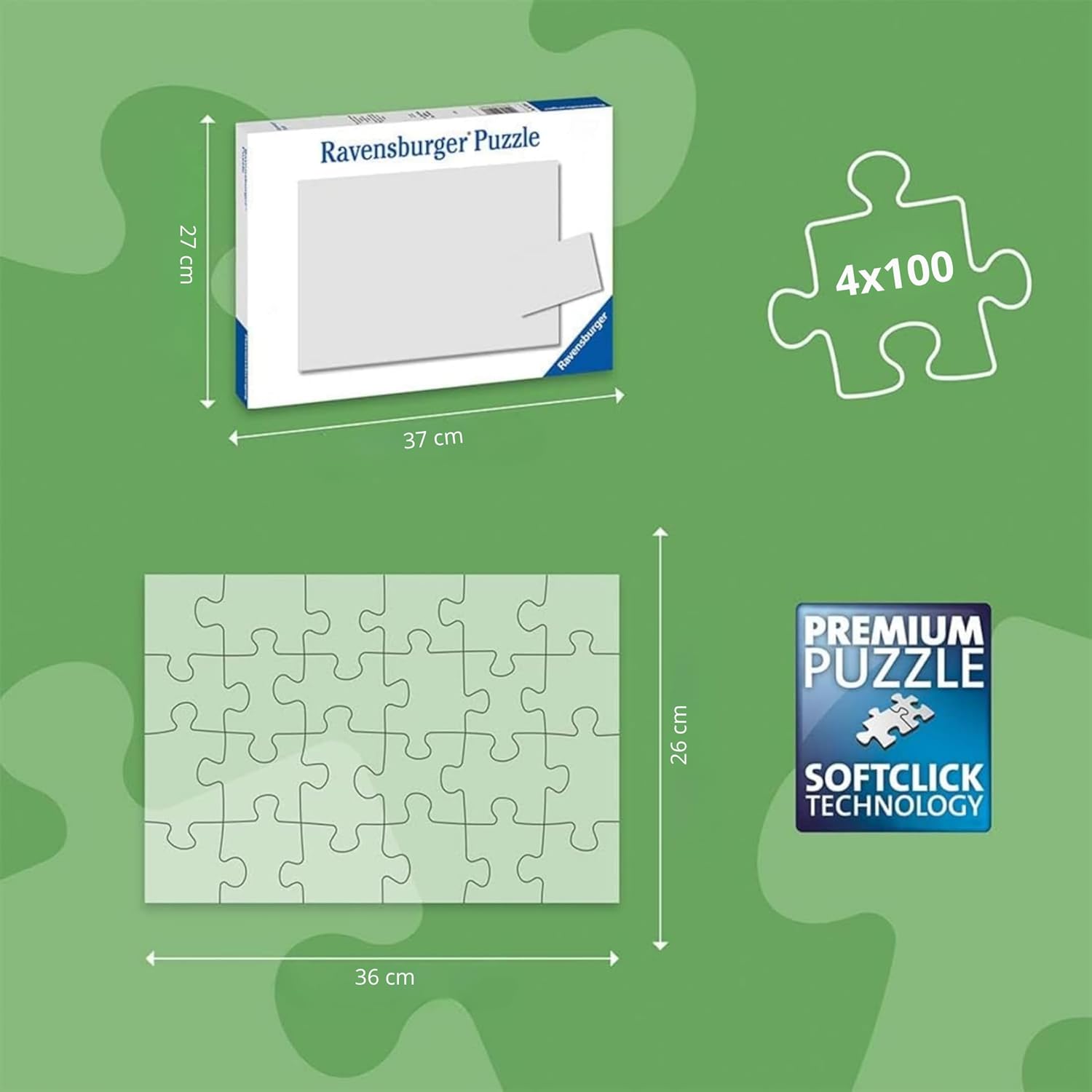 Detalle de Ravensburger Unicorni Magici 4 Pack puzzle bambini (5 anni) da 100 pezzi
