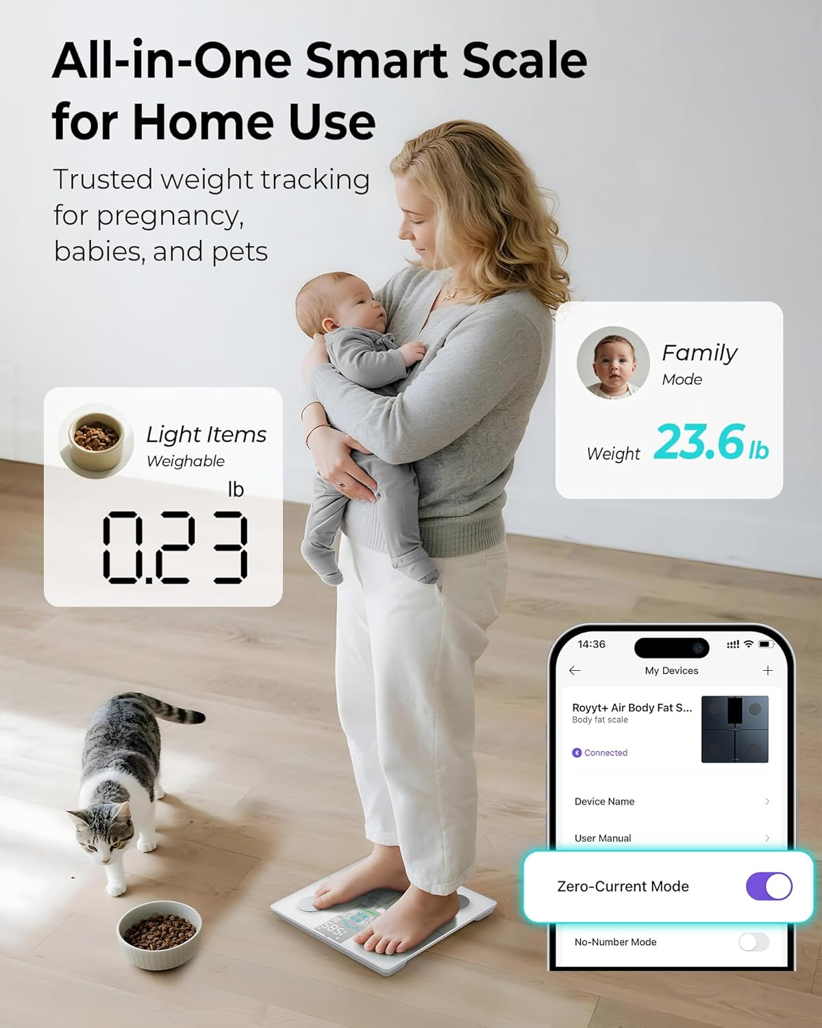 Thumbnail 6 de Ovutek Smart Body Fat Scale: Precise 13-Metric Health Tracking with App Sync