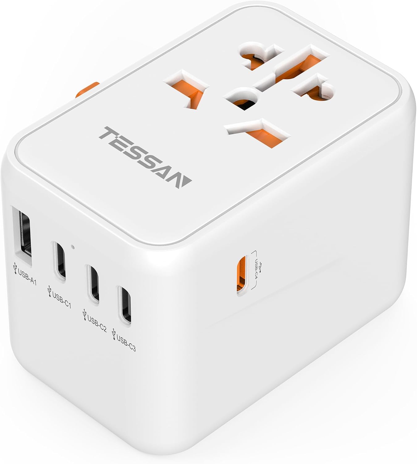 Thumbnail 5 de TESSAN 65W GaN: Adaptador de viaje 5 en 1 con carga rápida y puertos USB-C/A