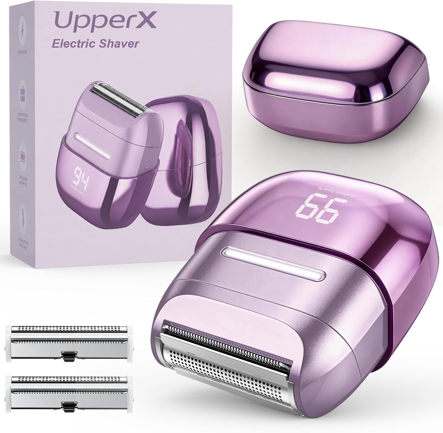 Detalle de UpperX Women's Electric Razor, Ultra Violet