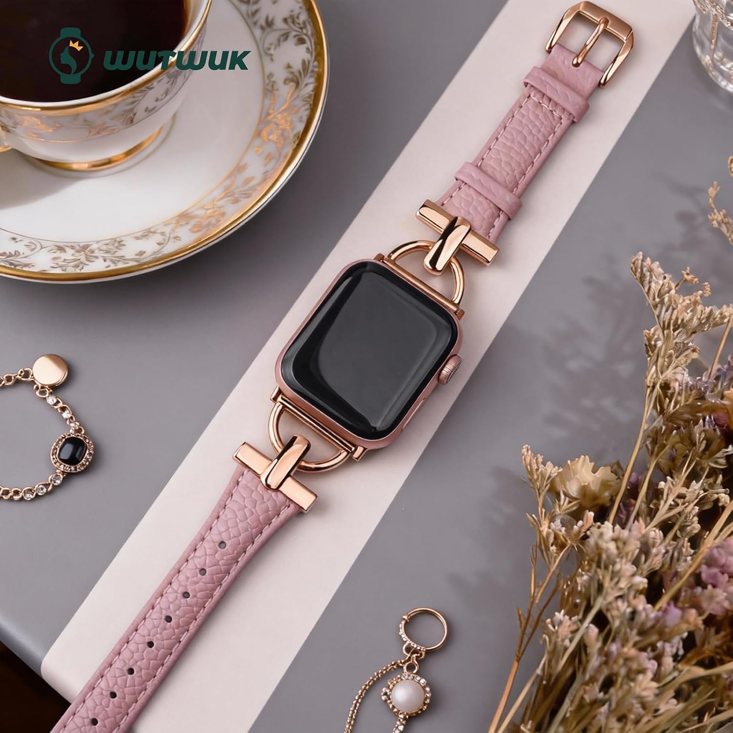 Thumbnail 1 de Wutwuk D-buckle leather Apple Watch strap 42mm