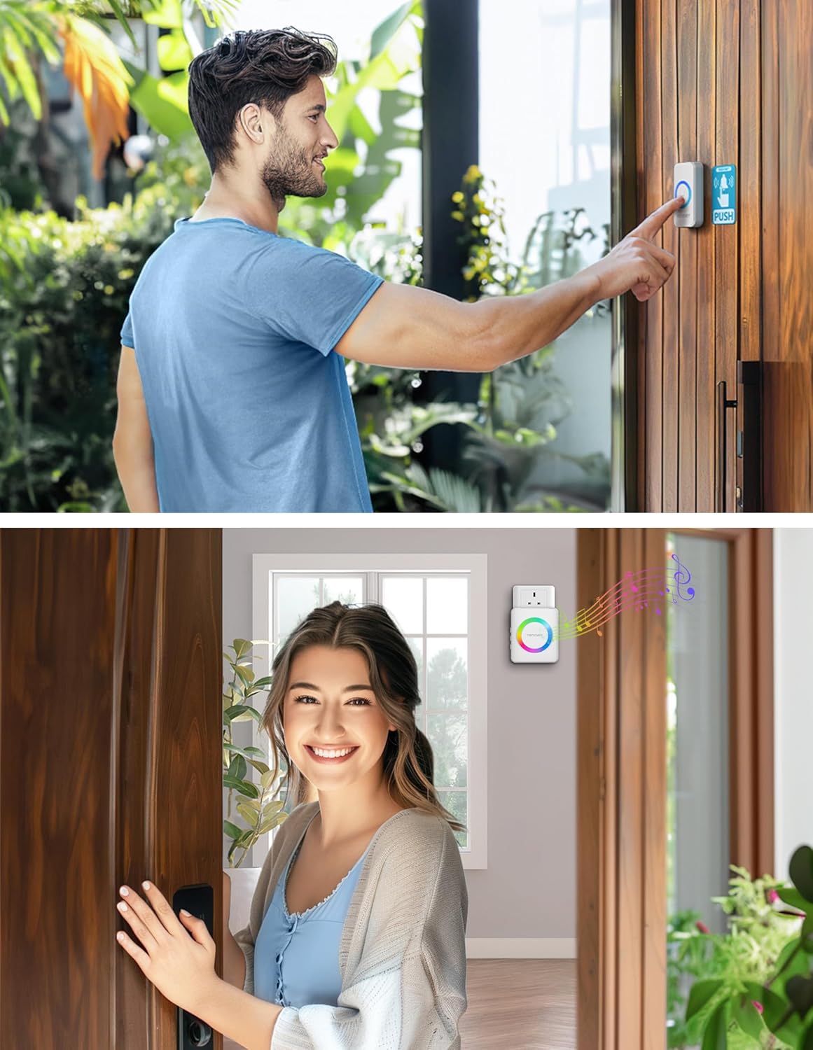 Thumbnail 6 de TECKNET Wireless Doorbell 3‑receiver 400m range 🔔