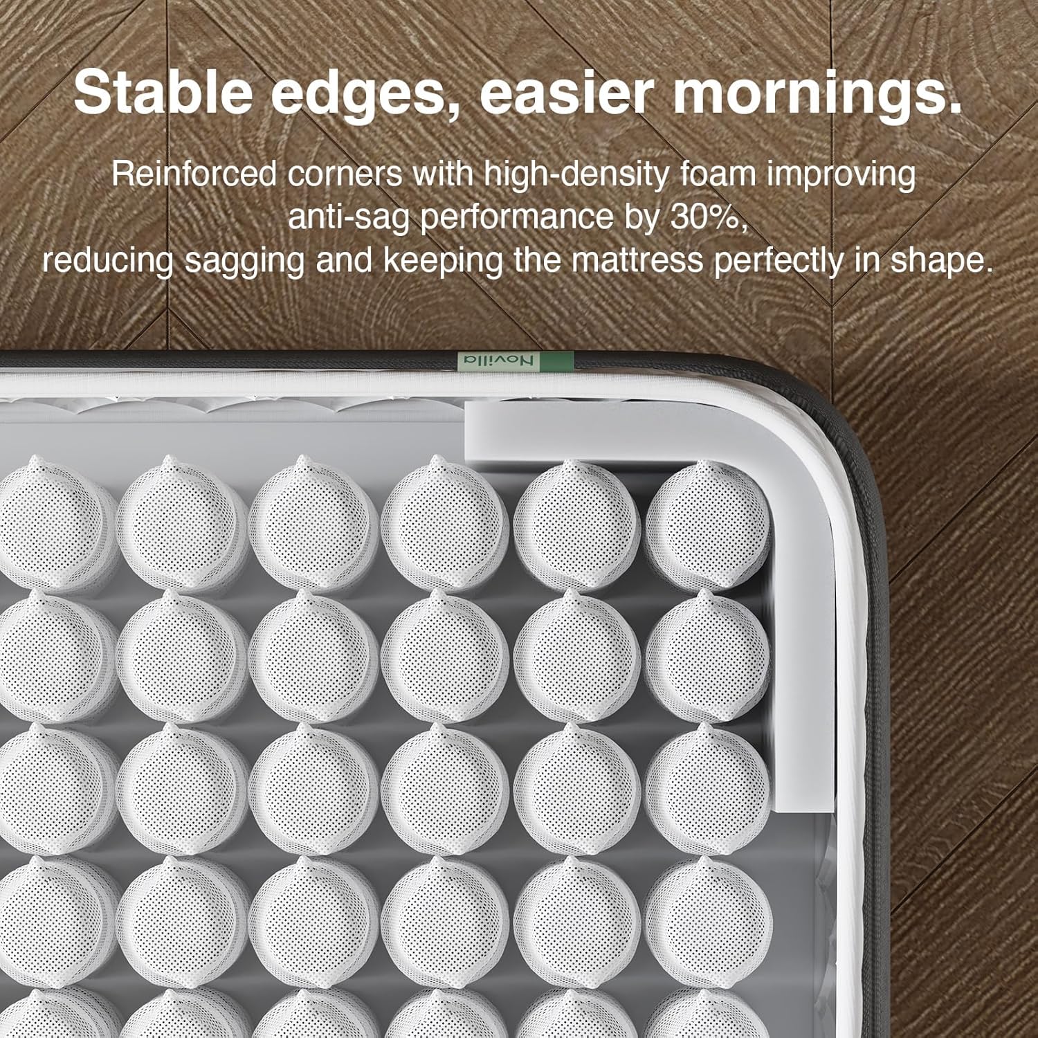 Thumbnail 6 de Novilla 4FT6 Double Hybrid Pocket Sprung Mattress (20cm) – Medium Firm, Hybrid comfort, Oeko-Tex certified