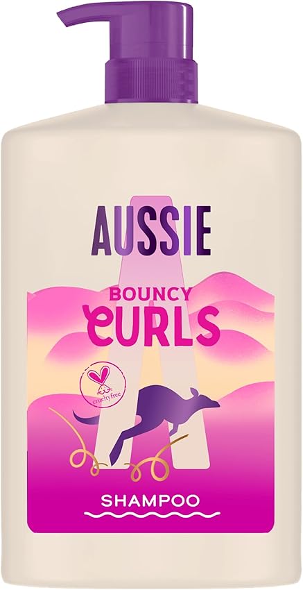 Detalle de Aussie Bouncy Curls Champú 1000ml 🌀 Hidratación y Limpieza Natural