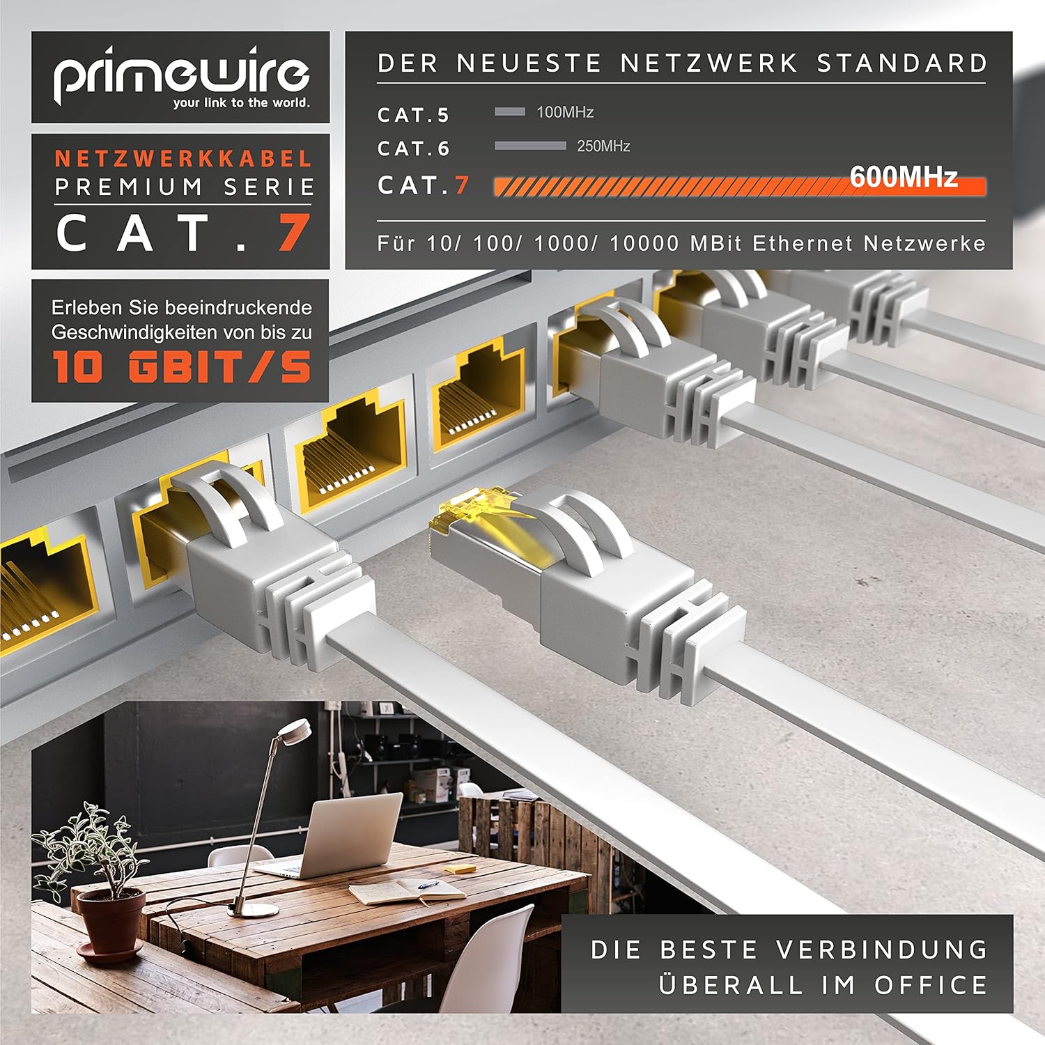 Thumbnail 4 de CSL-Computer 7,5 m CAT 7 Flachkabel mit UFTP/PIMF Schirmung und RJ-45 Stecker