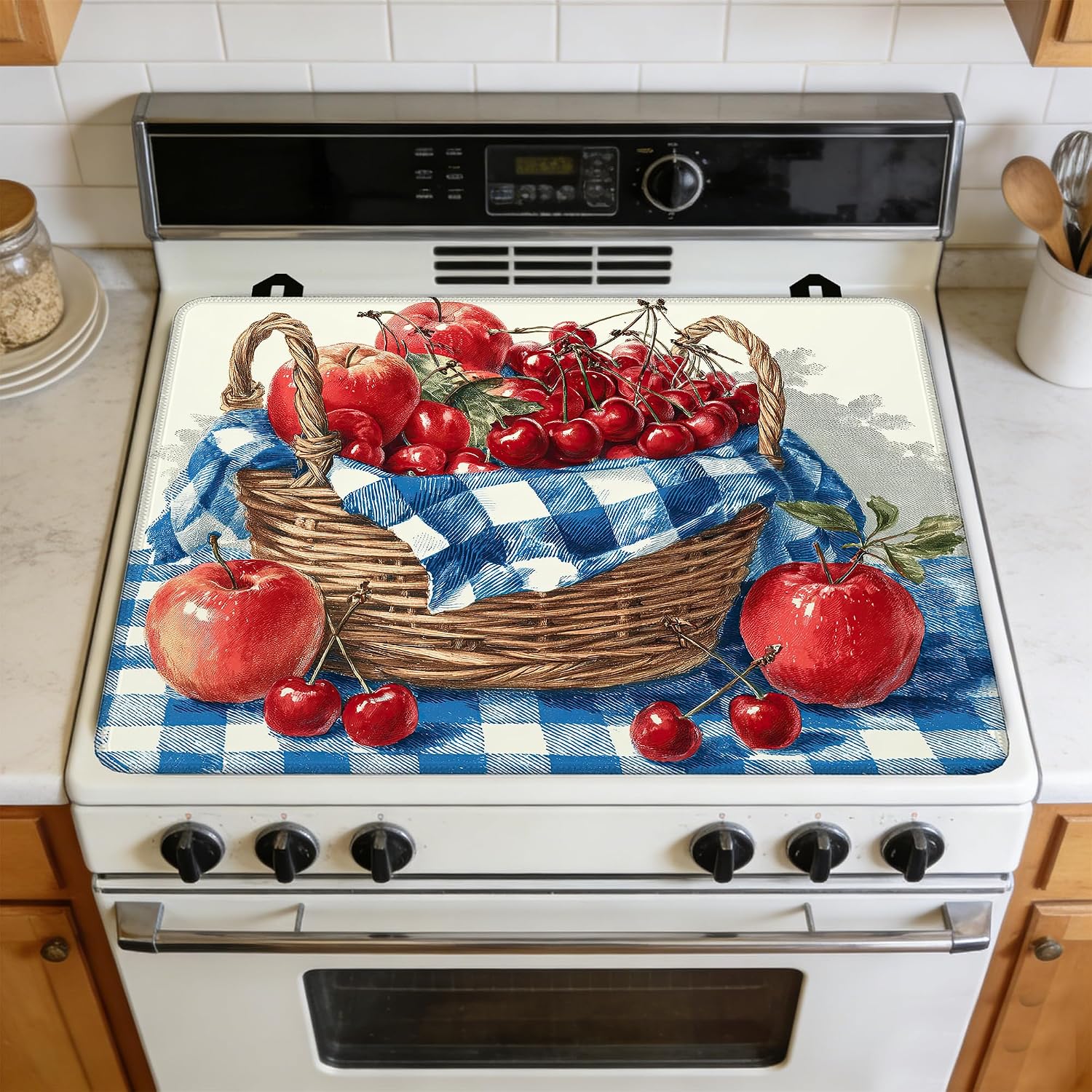 Detalle de MTEXYMG MTEXYMG-stove top cover-01 Silicone Stove Cover, 28 x 20-Inch Non-Slip Mat