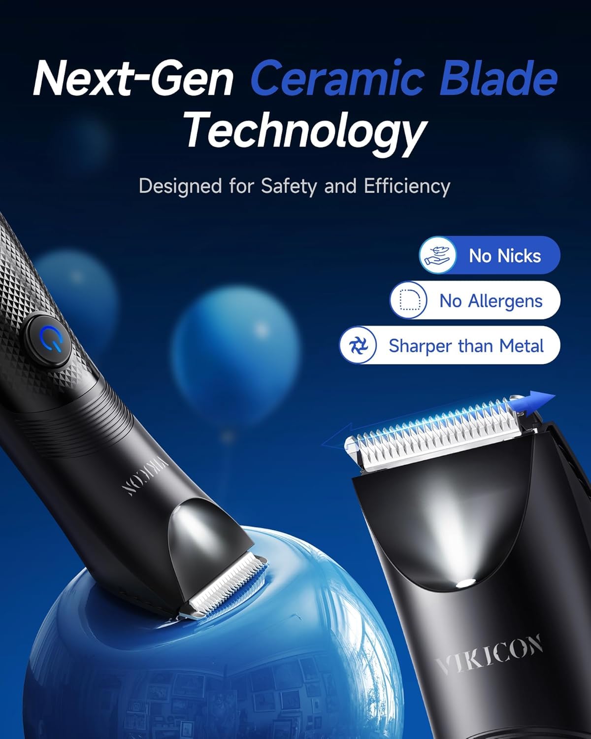 Detalle de VIKICON Manscape Body Trimmer 1 IPX7