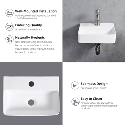 Thumbnail 3 de Ibergrif M41101 Lavabo cerámico rectangular 375×262×105 mm