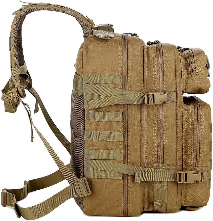 Detalle de QT&QY 45L Military Tactical Backpack: 45L MOLLE Army Assault Pack for Outdoor Adventures