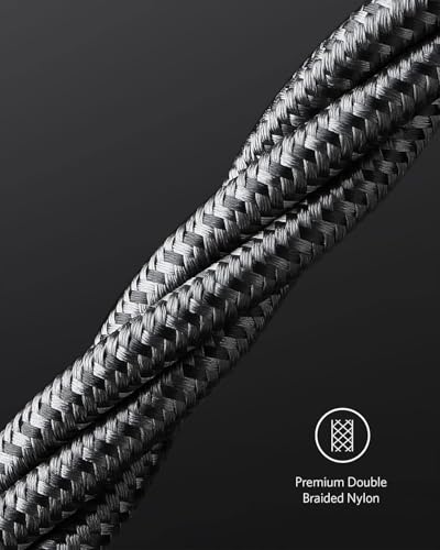 Detalle de Anker 100W USB C to USB C Cable (2-Pack, 1.8m, Black) – Durable Fast-Charging