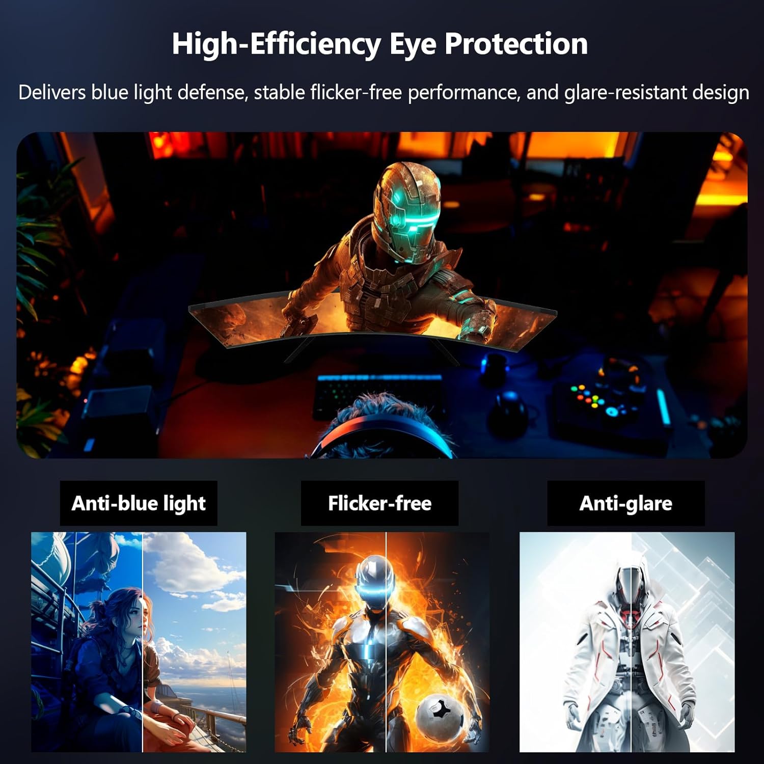 Thumbnail 5 de Z-Edge 27-Zoll Curved Gaming-Monitor (200 Hz, 1 ms MPRT, VA, 1500R, FreeSync) – UG27 in Schwarz