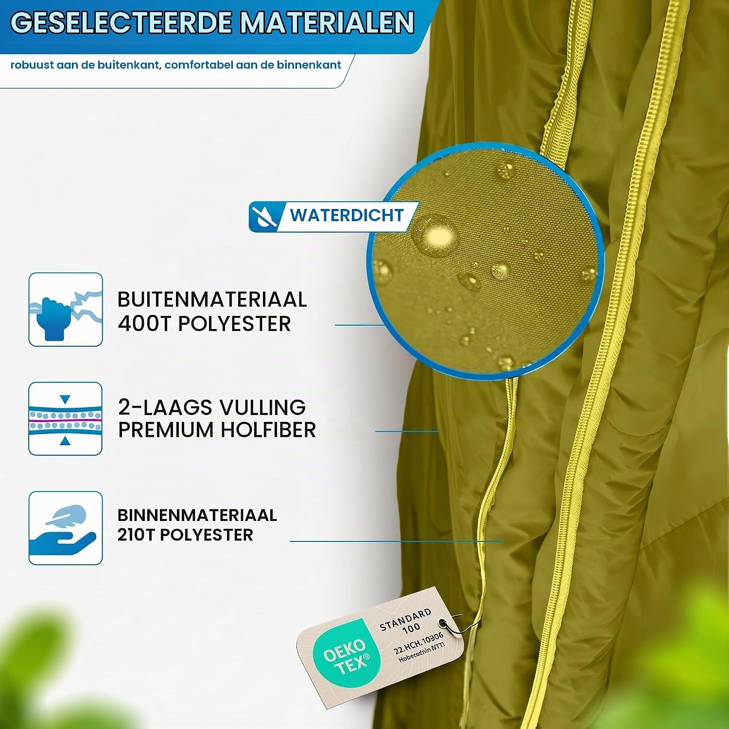 Thumbnail 1 de NORDMUT deken-slaapzak voor volwassenen, 3-seizoenen, 250 GSM en YKK-rits