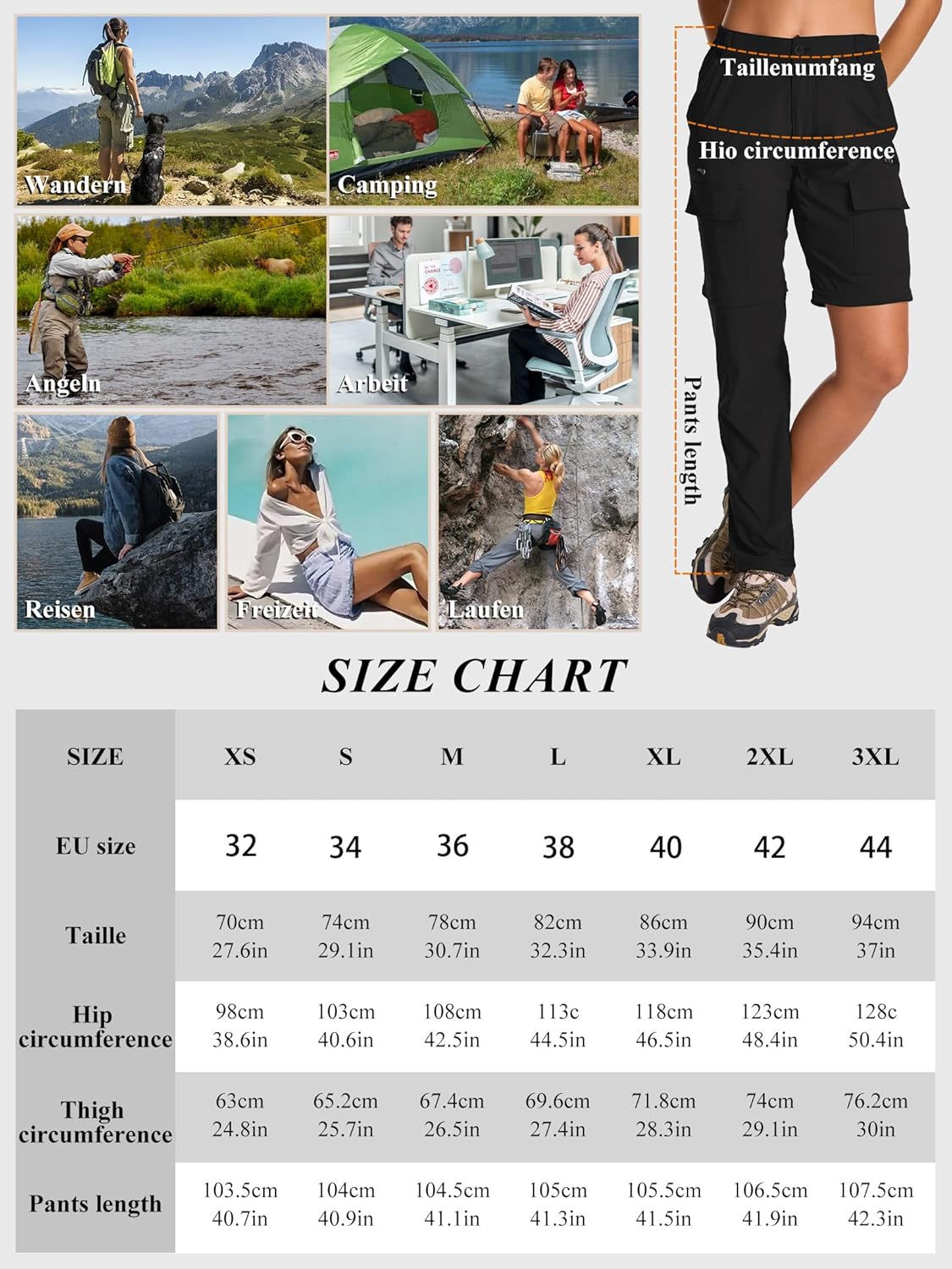 Thumbnail 6 de Jogwits Pantaloni da trekking da donna con zip-off: convertibili e ad asciugatura rapida