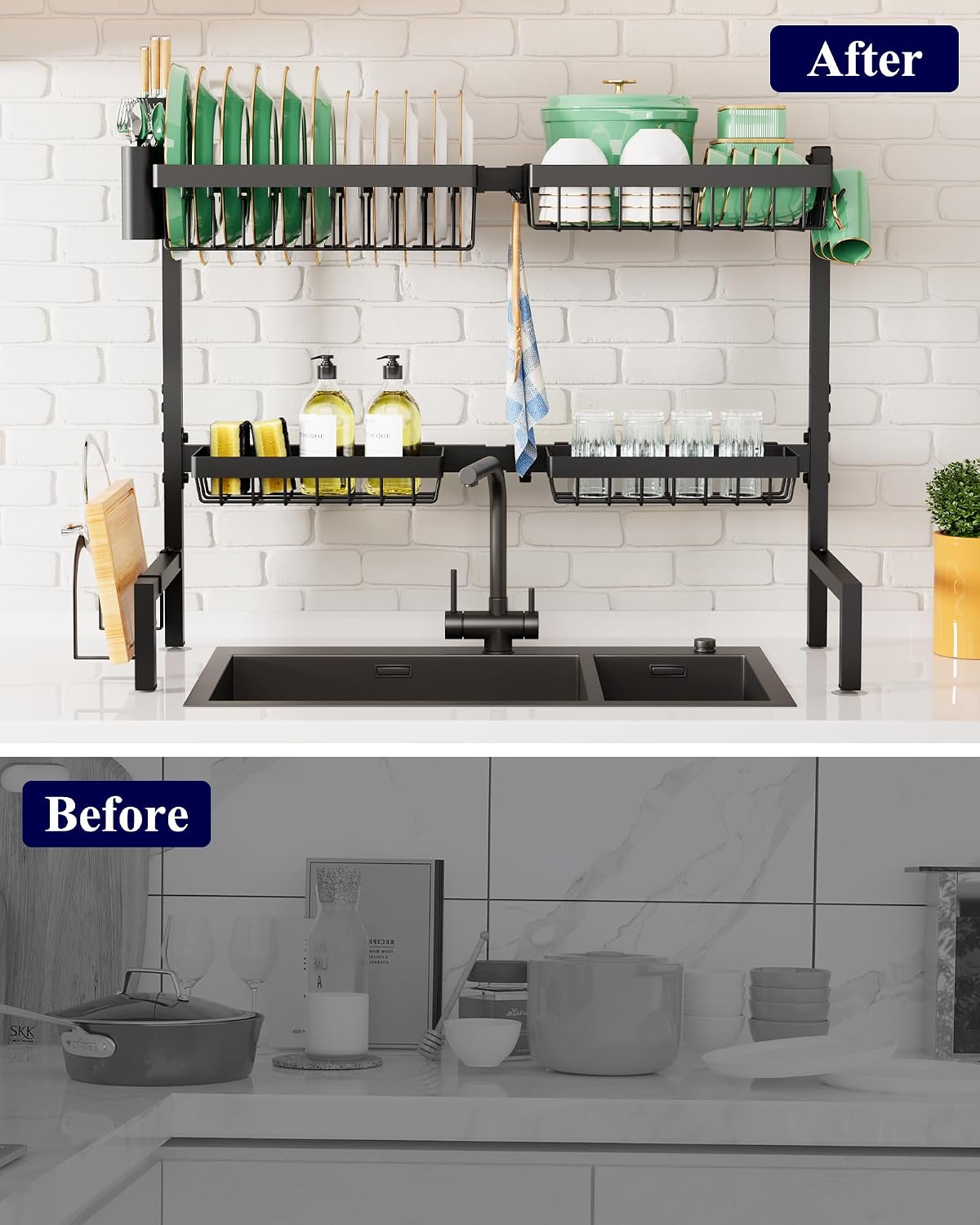 Thumbnail 6 de Kitsure Over The Sink Dish Drying Rack 30