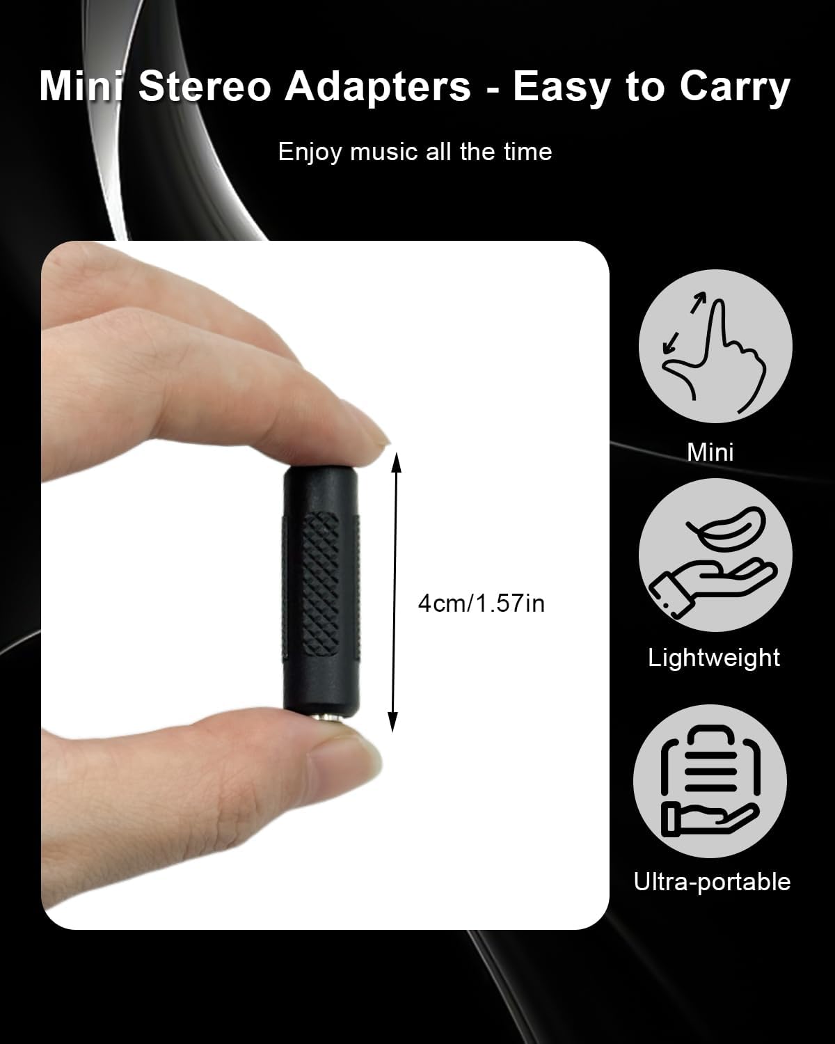 Thumbnail 2 de SPTSSWET 3.5mm Female-to-Female Coupler (2 Pack) — AUX Adapter for Extended Audio Connections