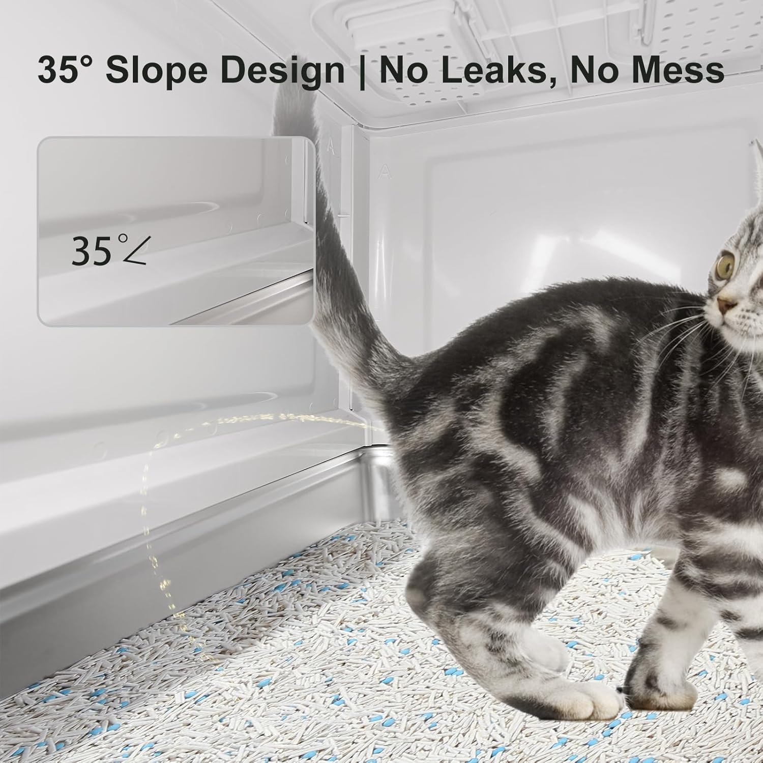 Thumbnail 4 de Marchul Enclosed Stainless Steel Cat Litter Box 🐱